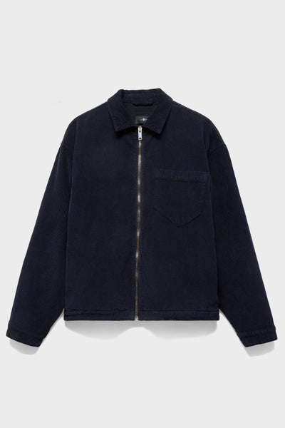 ZIP OVERSHIRT in Corduroy Navy