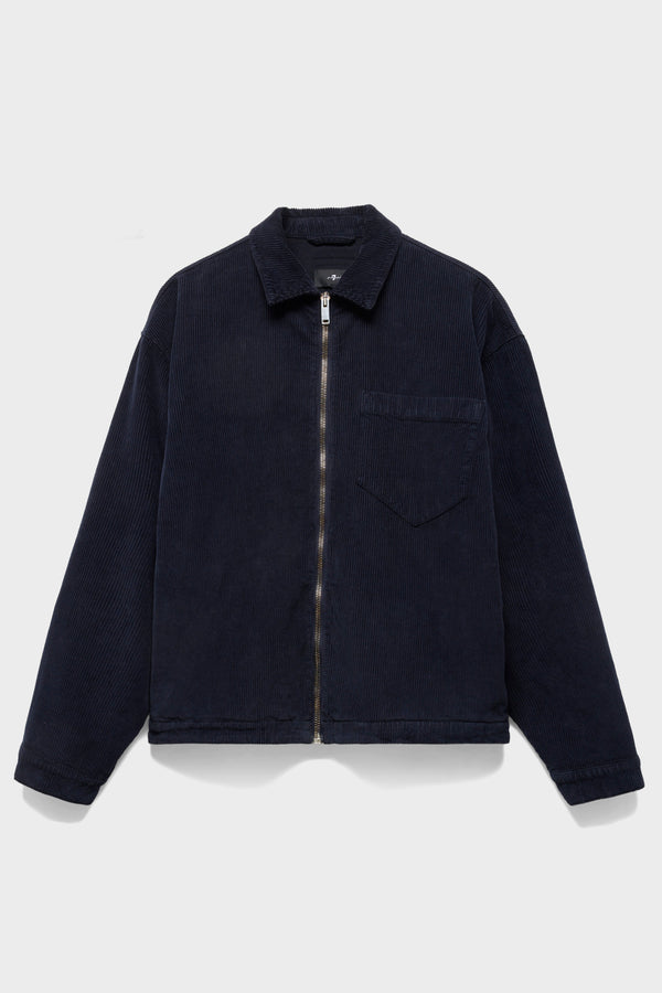 ZIP OVERSHIRT in Corduroy