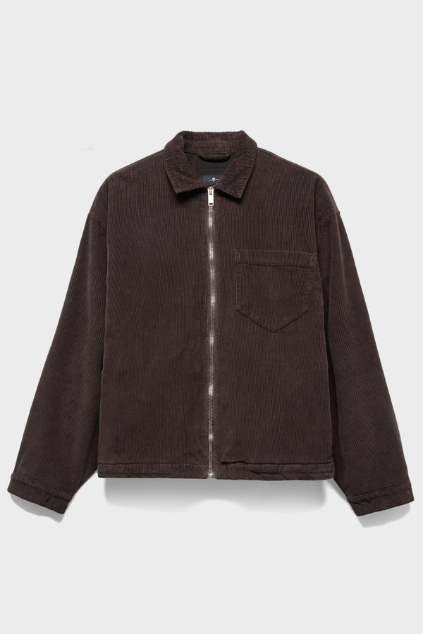 ZIP OVERSHIRT in Corduroy