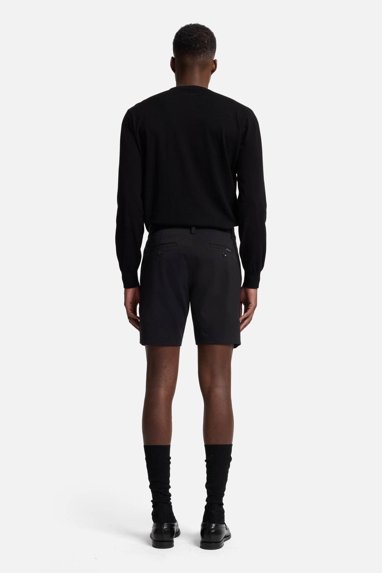 Double Knit Short in Black | 7 For All Mankind