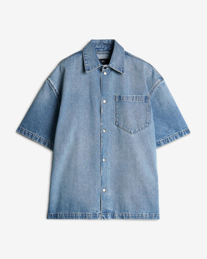 Denim Camp Shirt in Mason | 7 For All Mankind