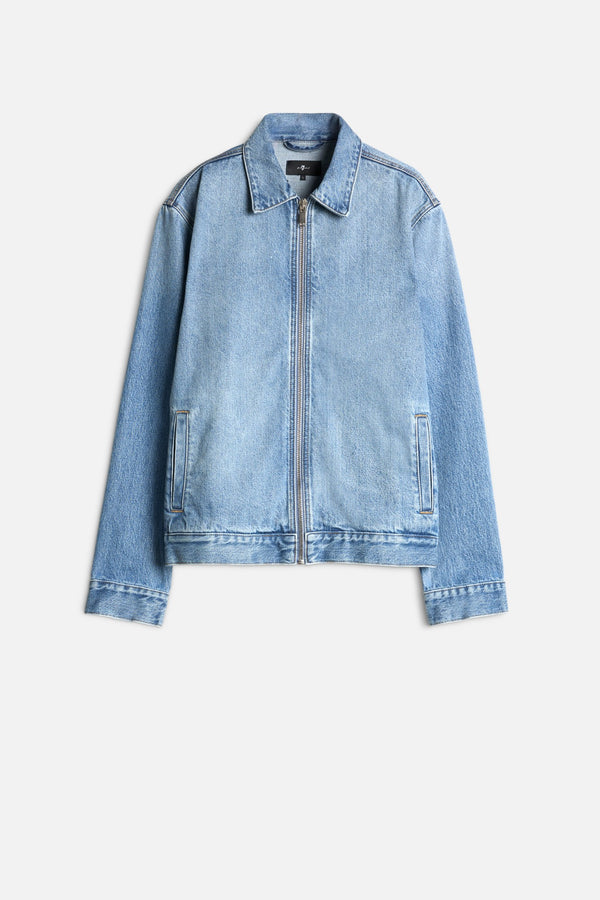 DENIM HARRINGTON JACKET