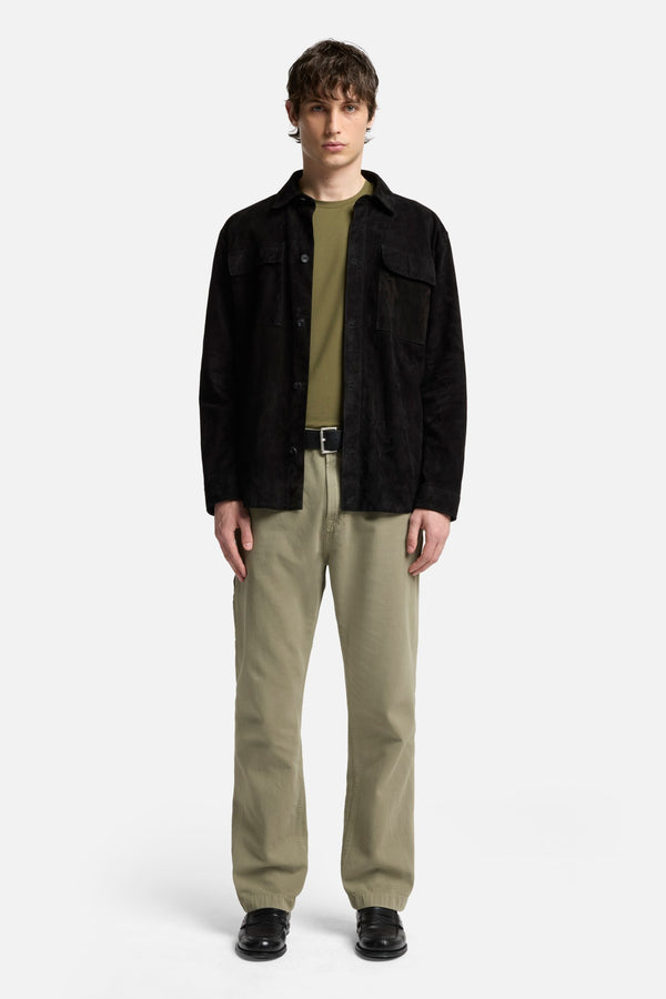 Linen Blend Carpenter Chino in Olive