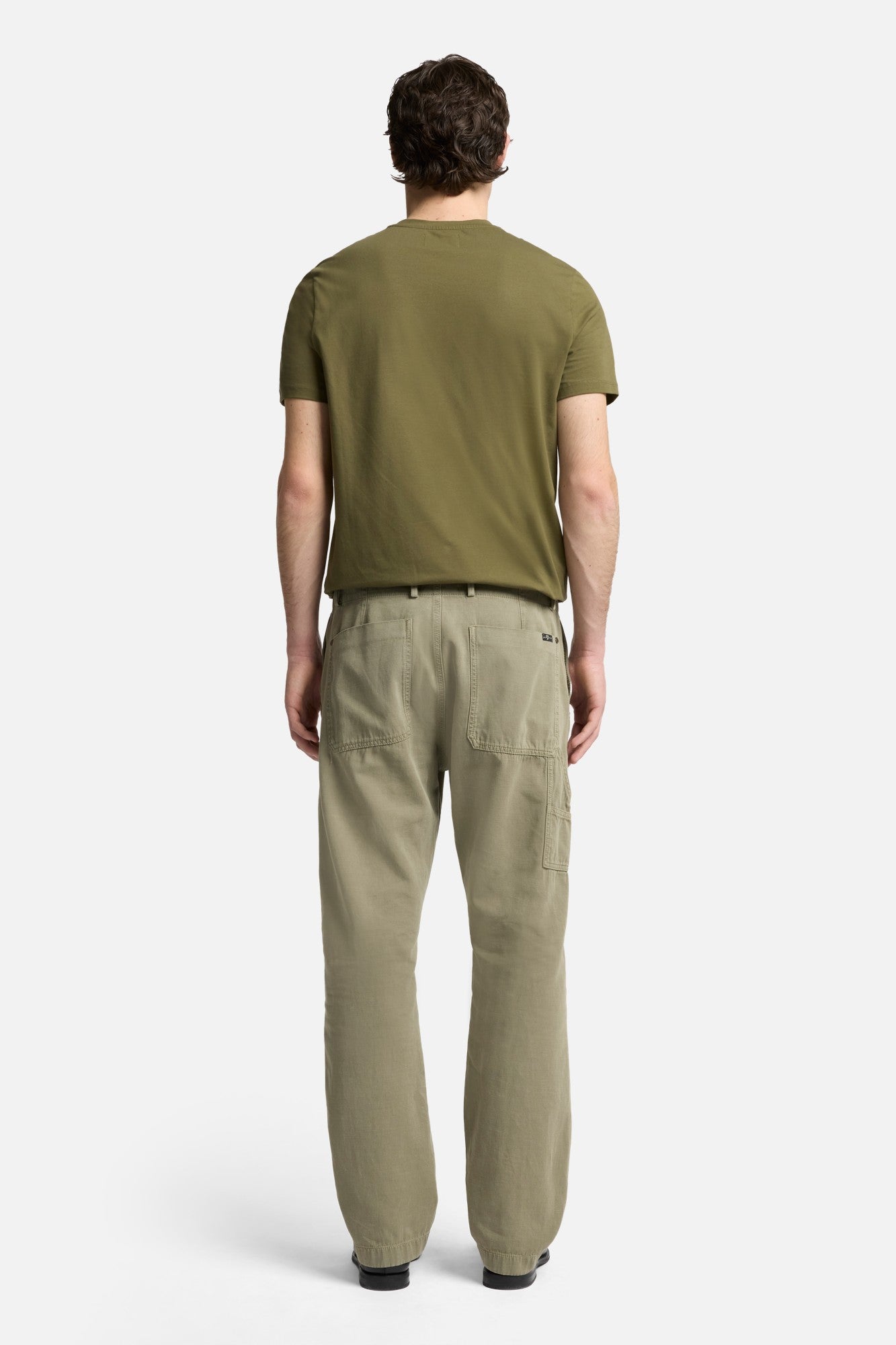 Linen Blend Carpenter Chino in Olive | 7 For All Mankind