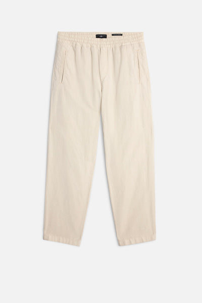 Linen Blend Jogger Pant in Bone