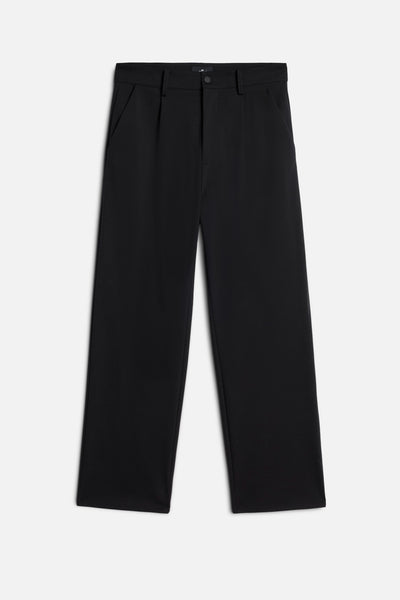 PLEATED TROUSER in Luxe Performance Knit Black