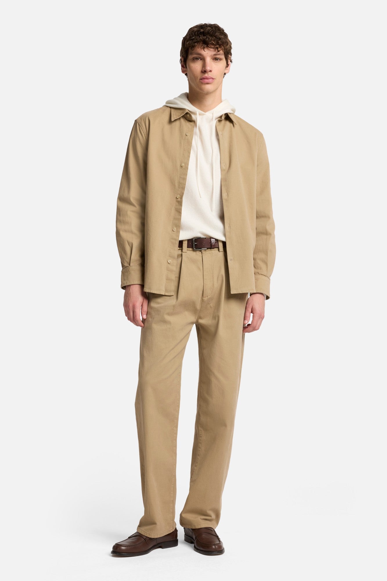 Comfort Twill Pleated Trouser In Silver Mink| 7 For All Mankind