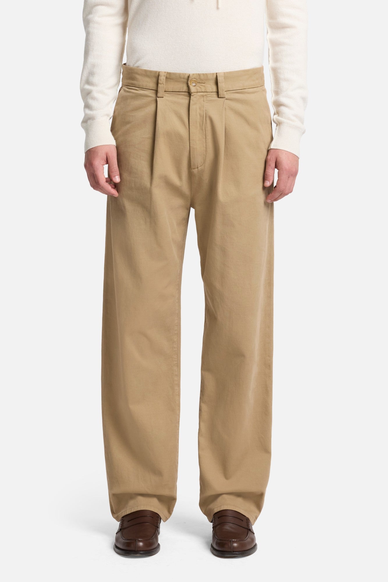 Comfort Twill Pleated Trouser In Silver Mink| 7 For All Mankind