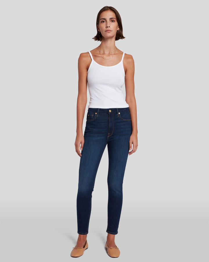 High Waist Ankle Skinny in Tried and True - 7FORALLMANKIND