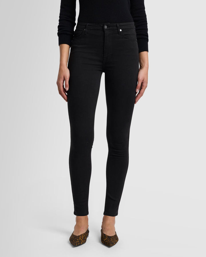 7 orders for all mankind black coated skinny jeans