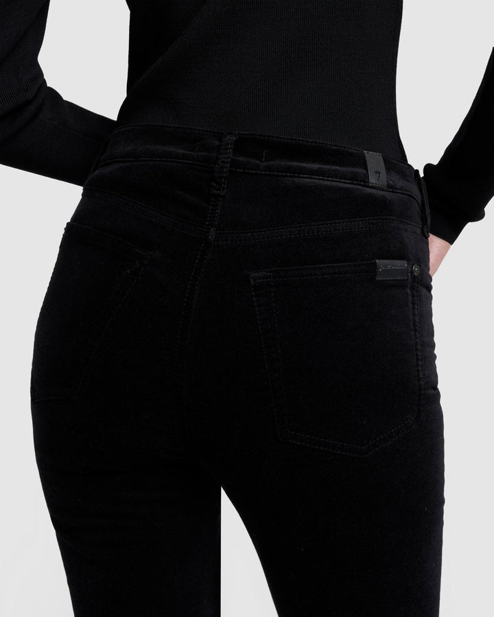 Velvet High Waist Skinny in Black