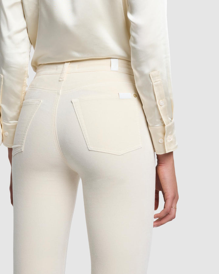 Velvet High Waist Skinny in Eggshell