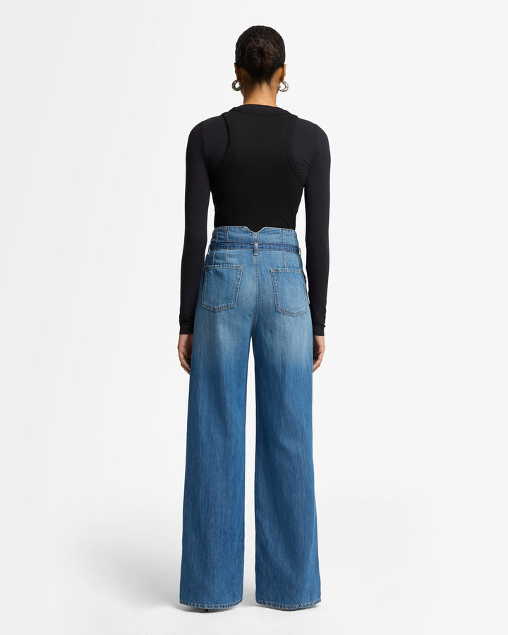 パンツ COSMOSS BLUE GALAXY JEANS 7 For All Mankind Ultra High-Rise Wide-Leg Jeans | Saks