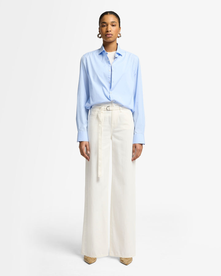 Linen Blend Belted Wide Leg in Ostuni | 7 For All Mankind
