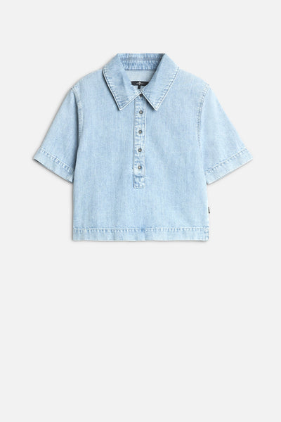 Indigo Linen Polo in Kansas
