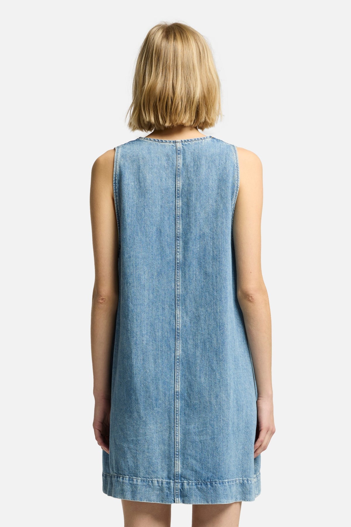 7 For All Mankind Indigo Linen V-Neck Dress in Arizona 7 For All Mankind Indigo Linen V-Neck Dress in Arizona