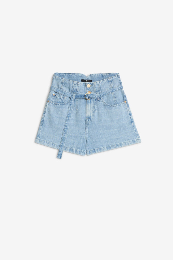 BELTED SHORT in Linen