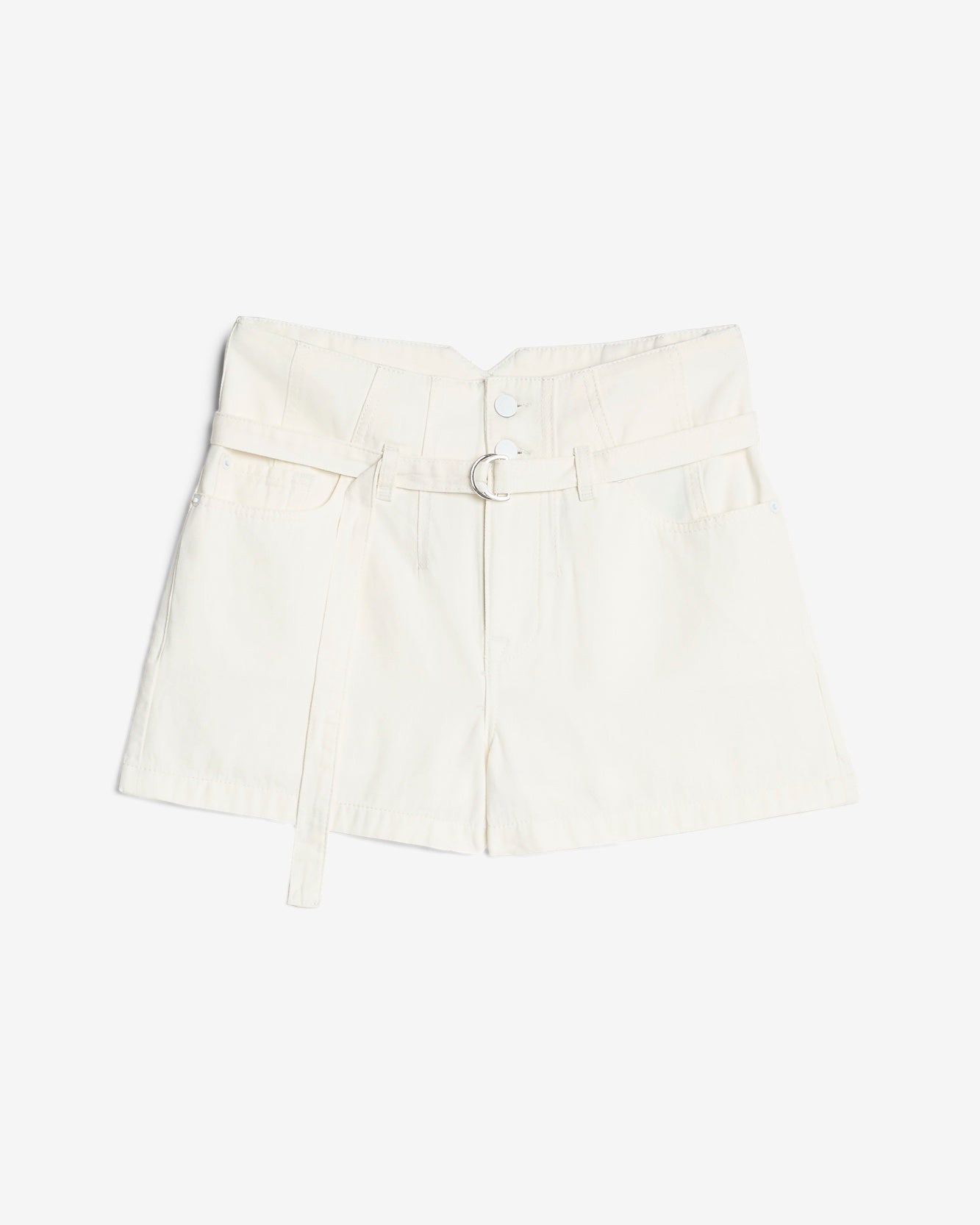 7 for all mankind Linen Blend Belted Shorts Shorts