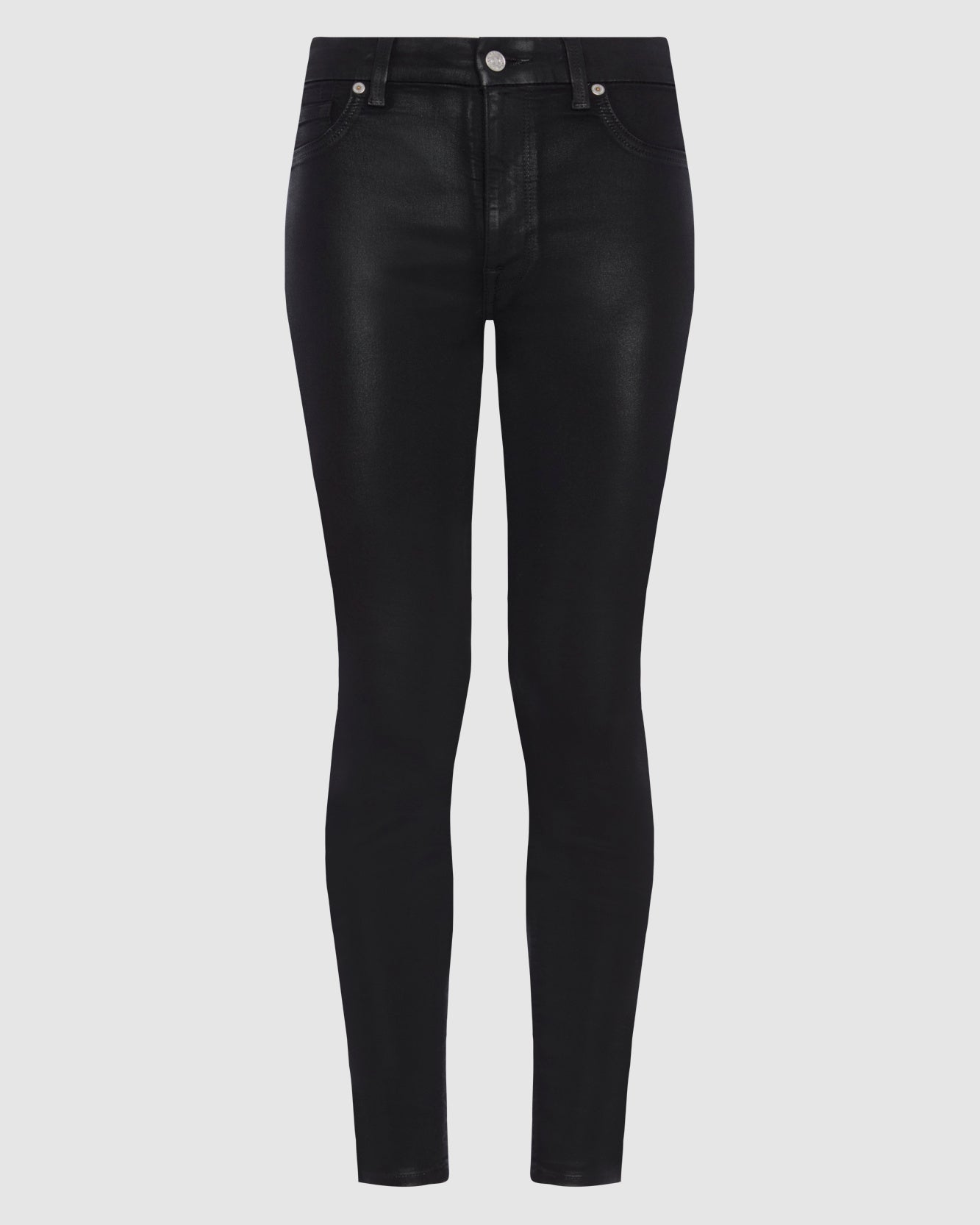 【oan】Triple Coated Jeans Women's Coated Denim