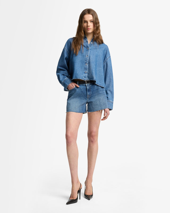 MANKIND Cutoff Denim Short in Explorer