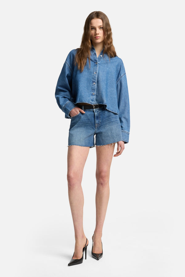 MANKIND Cutoff Denim Short in Explorer