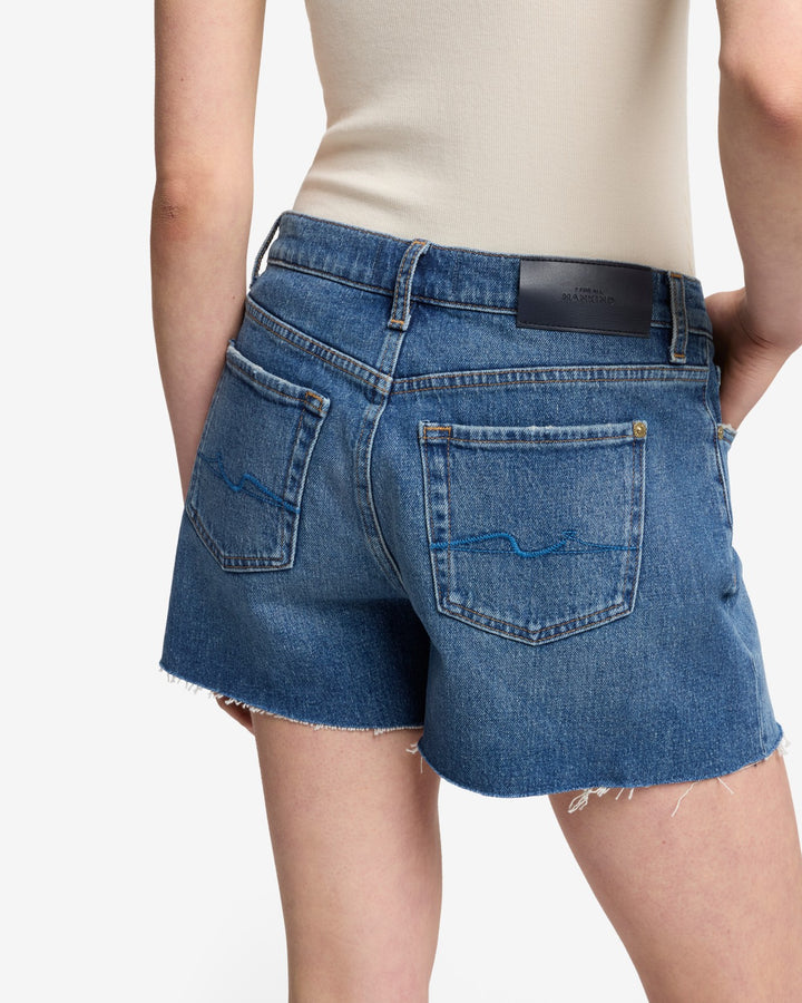 MANKIND Cutoff Denim Short in Explorer | 7 For All Mankind