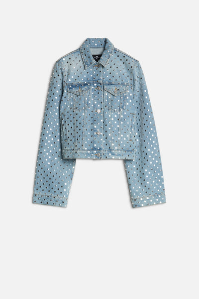 Studded Trucker Jacket in Bleach