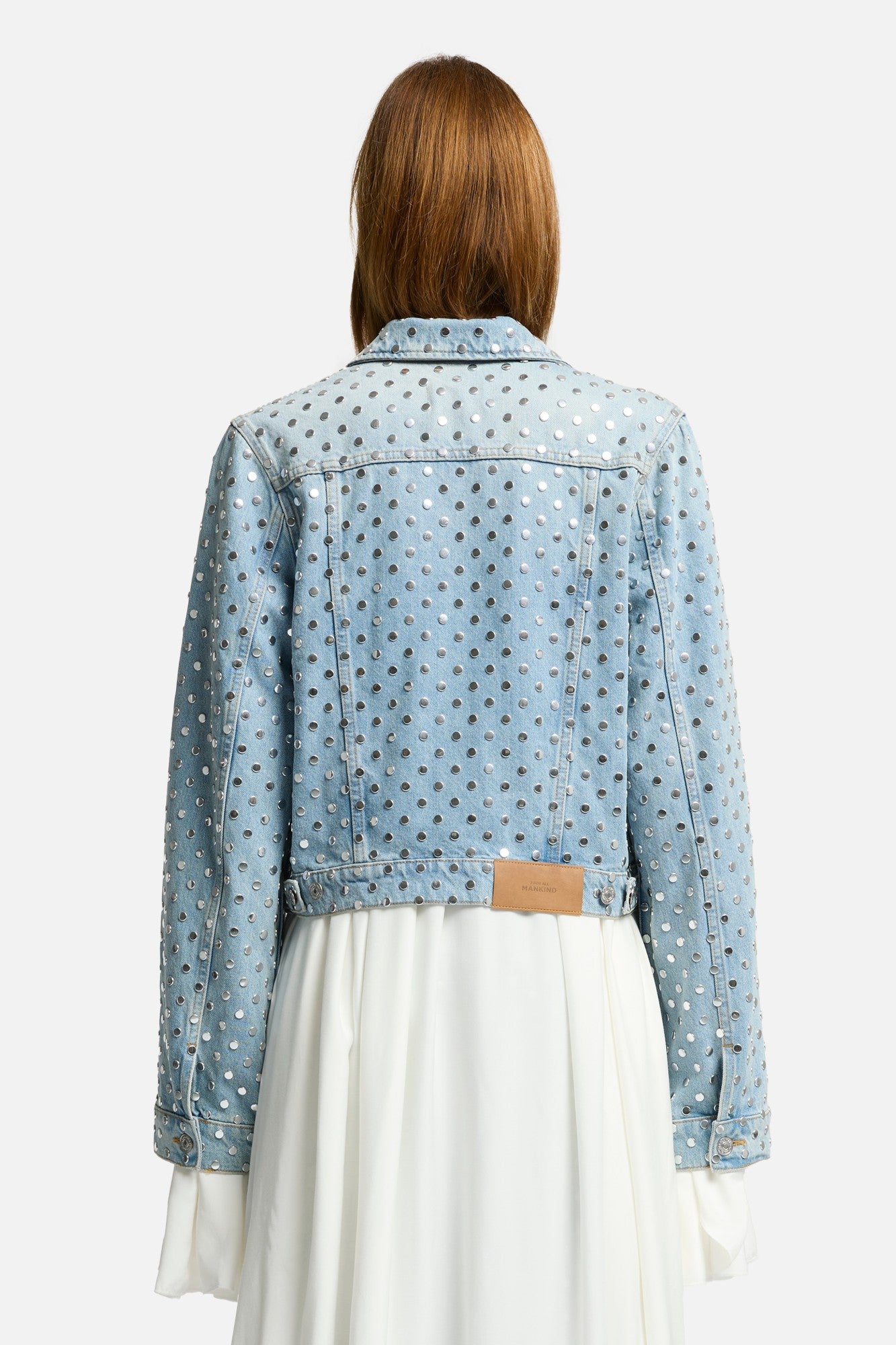Studded Trucker Jacket in Bleach | 7 For All Mankind