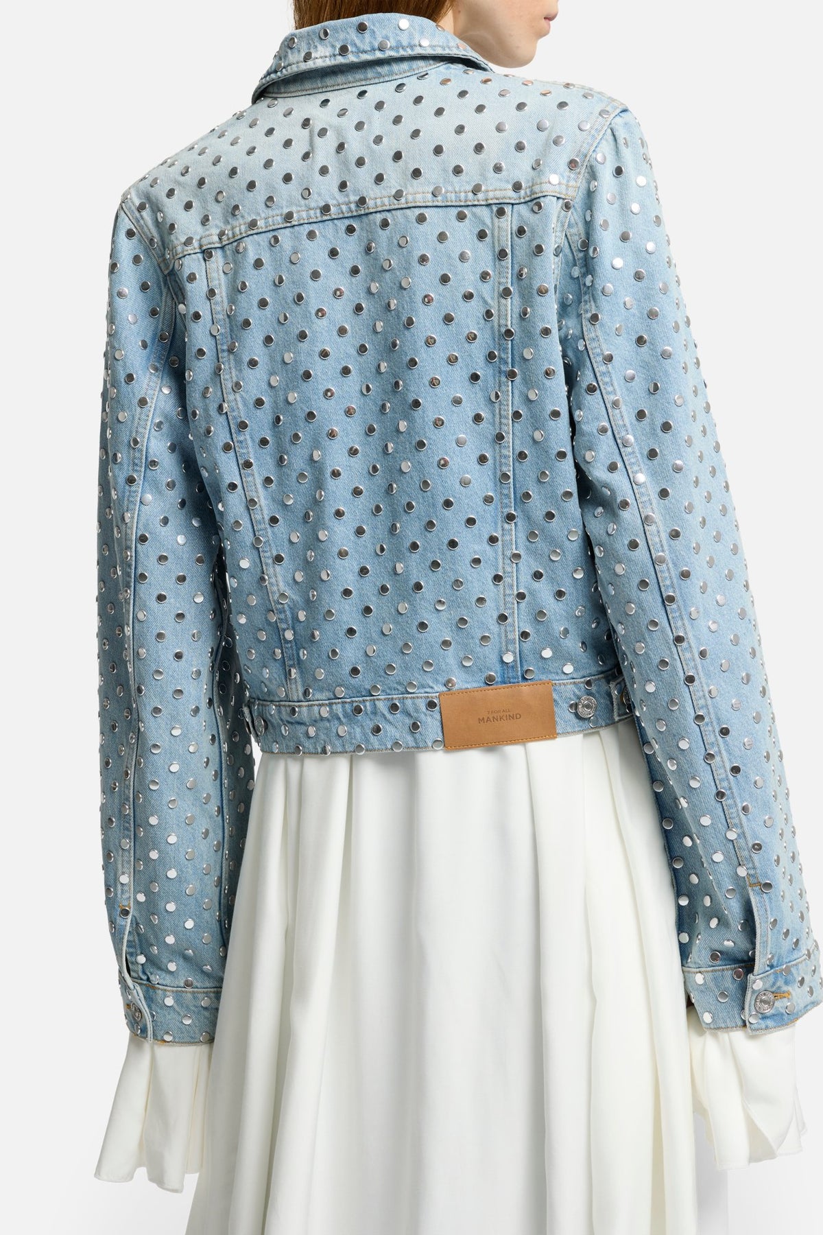 Studded Trucker Jacket in Bleach | 7 For All Mankind