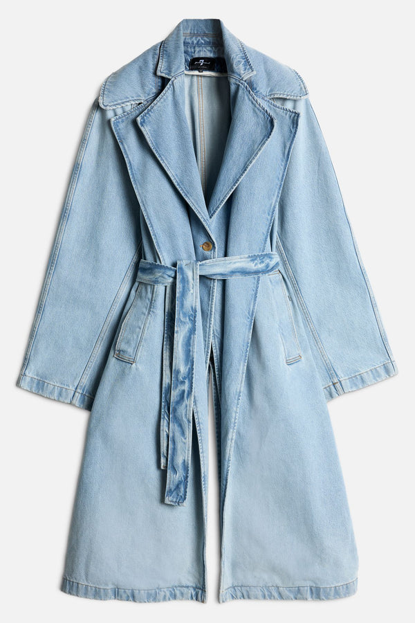 DENIM TRENCH COAT