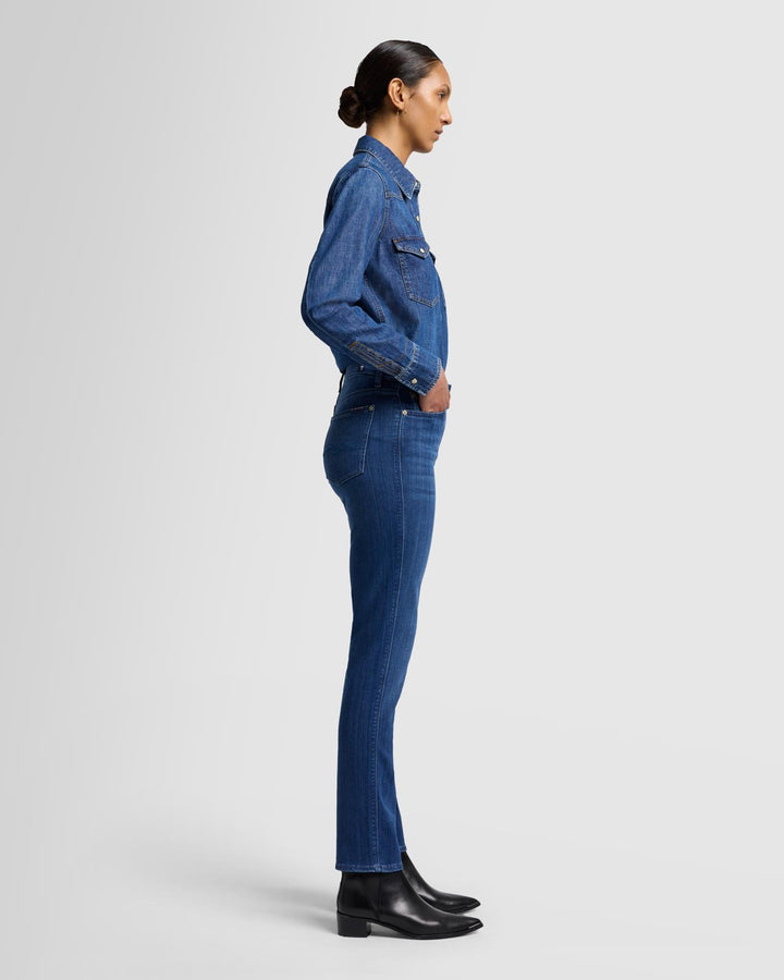 Slim Illusion High Rise Kimmie Straight in Neptune