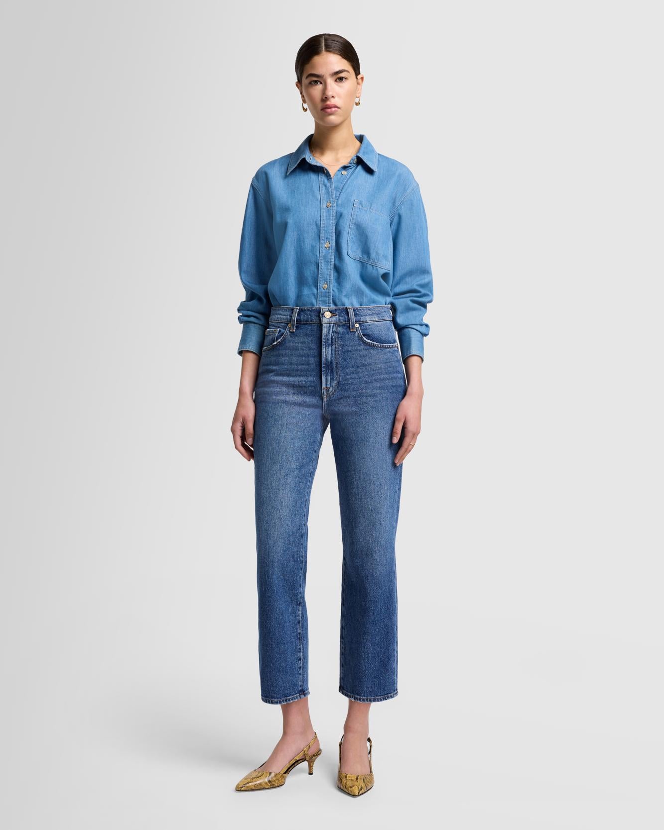 デニム・ジーパン 7 For All Mankind Stretch denim Logan Stovepipe jeans 7 For All Mankind Logan Stovepipe Jeans | Shopbop