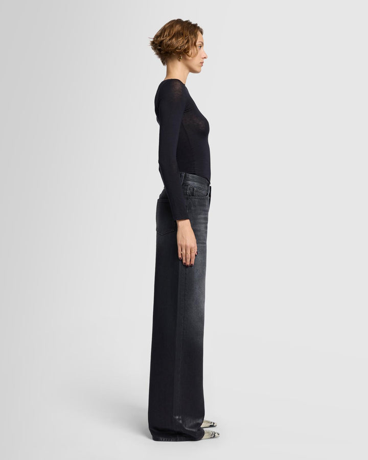 Scout Oversized Straight in Coated Liquorice