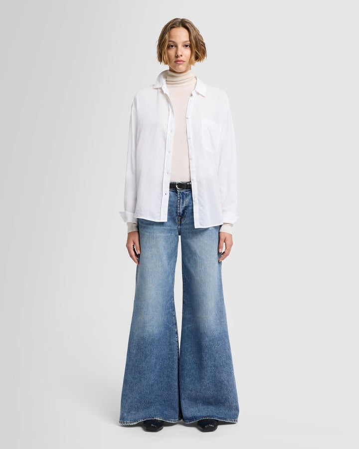 7 for All Mankind Willow Palazzo Wide Leg in Debut