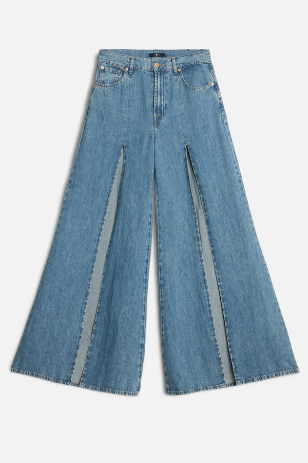 WILLOW PALAZZO WIDE LEG in Indigo Linen