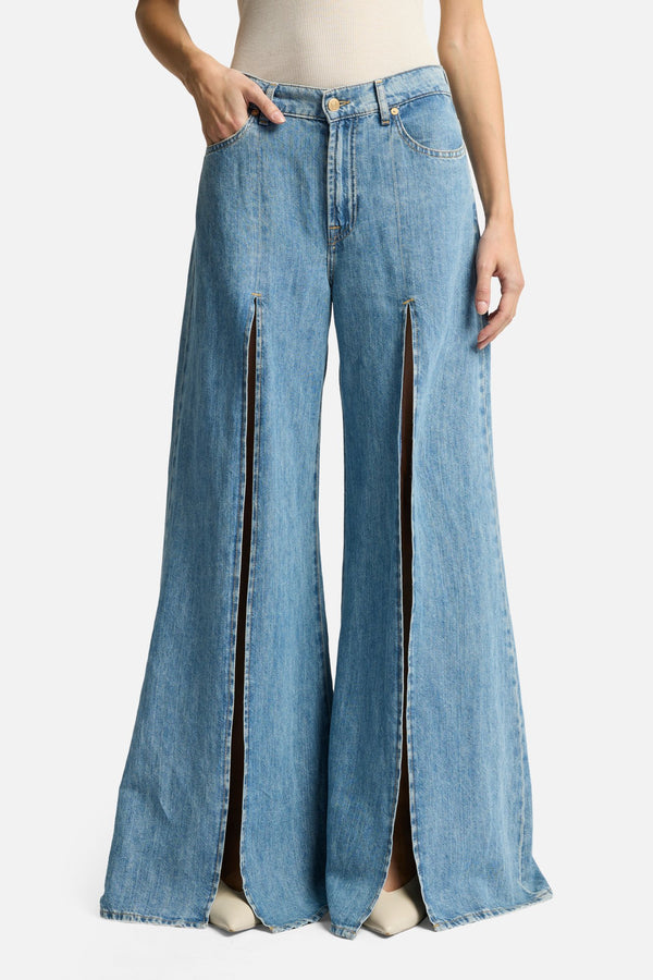 Indigo Linen Willow Palazzo Wide Leg in Arizona