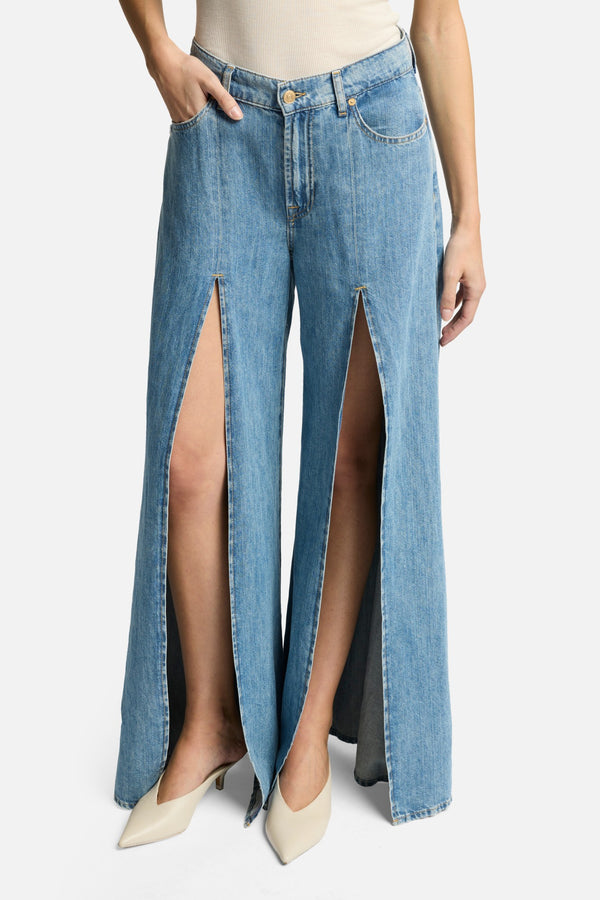 Indigo Linen Willow Palazzo Wide Leg in Arizona