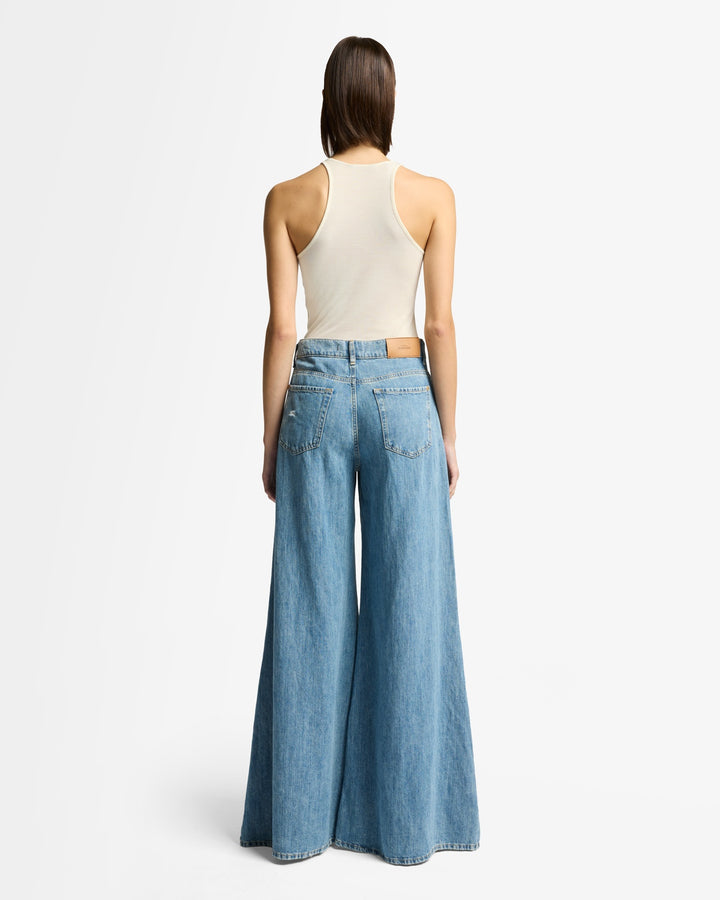VIP【送料関税込】7 FOR ALL MANKIND WILLOW FLARED DENIM JEANS Willow Palazzo Wide Leg in Debut | 7 For All Mankind