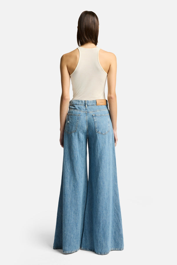 Indigo Linen Willow Palazzo Wide Leg in Arizona