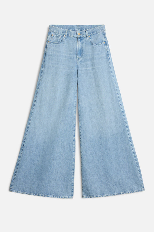 WILLOW PALAZZO WIDE LEG in Indigo Linen