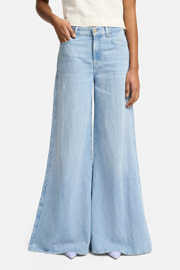 Indigo Linen Willow Palazzo Wide Leg in Kansas