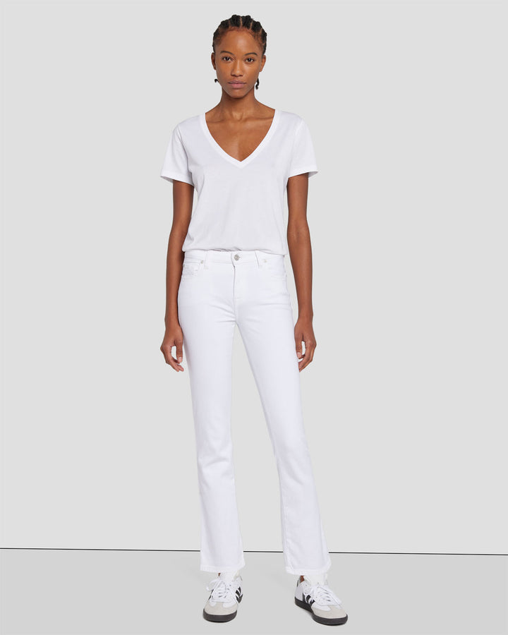 Roxanne Ankle with Raw Hem in White Fashion - 7FORALLMANKIND