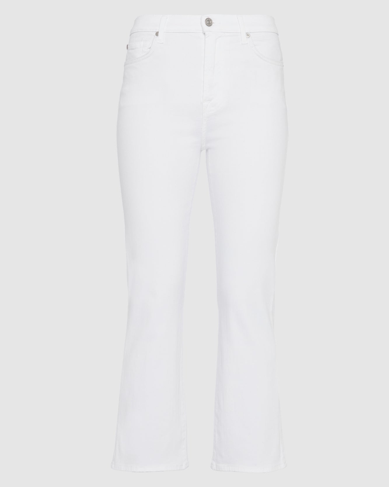パンツ 7 FOR ALL MANKIND Women Straight Pants 7U660X10 WHITE Slim Illusion Kimmie Straight in Luxe White | 7 For All Mankind