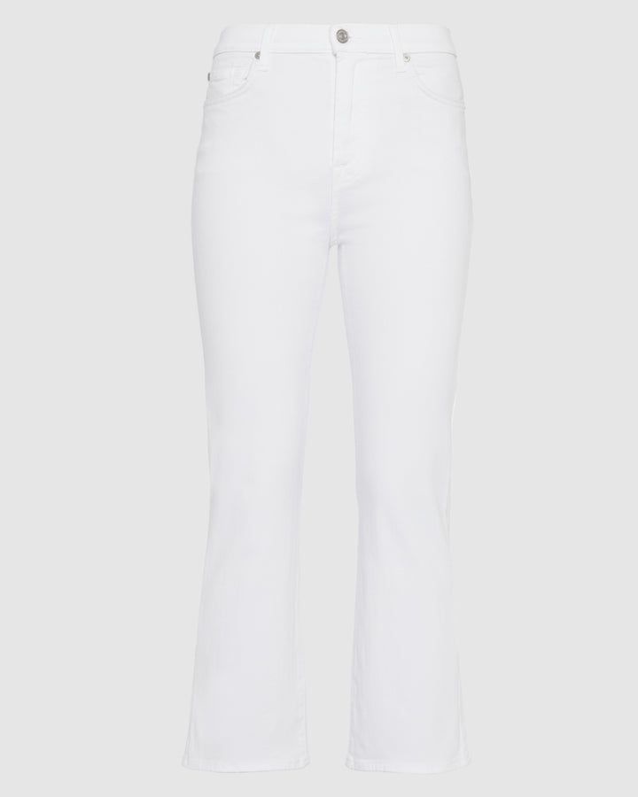 Slim Illusion High Waist Slim Kick in Luxe White For All Mankind