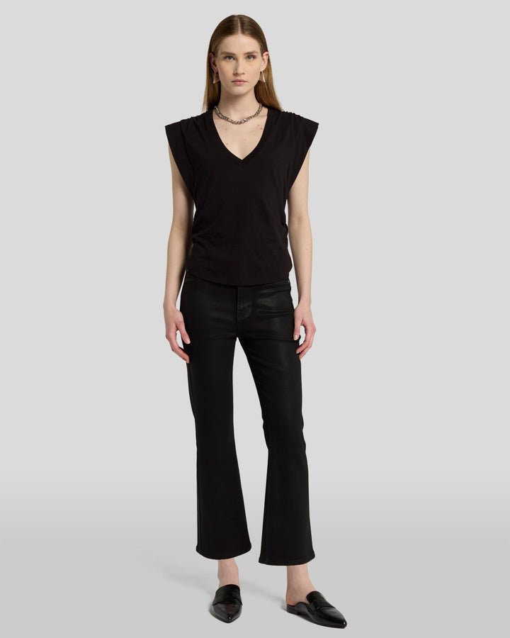Zara Basic Collection Womens High Waist Crop Flare Pants Size XS