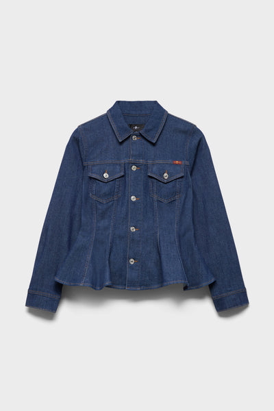 FLOUNCE TRUCKER JACKET in Lightweight Halona