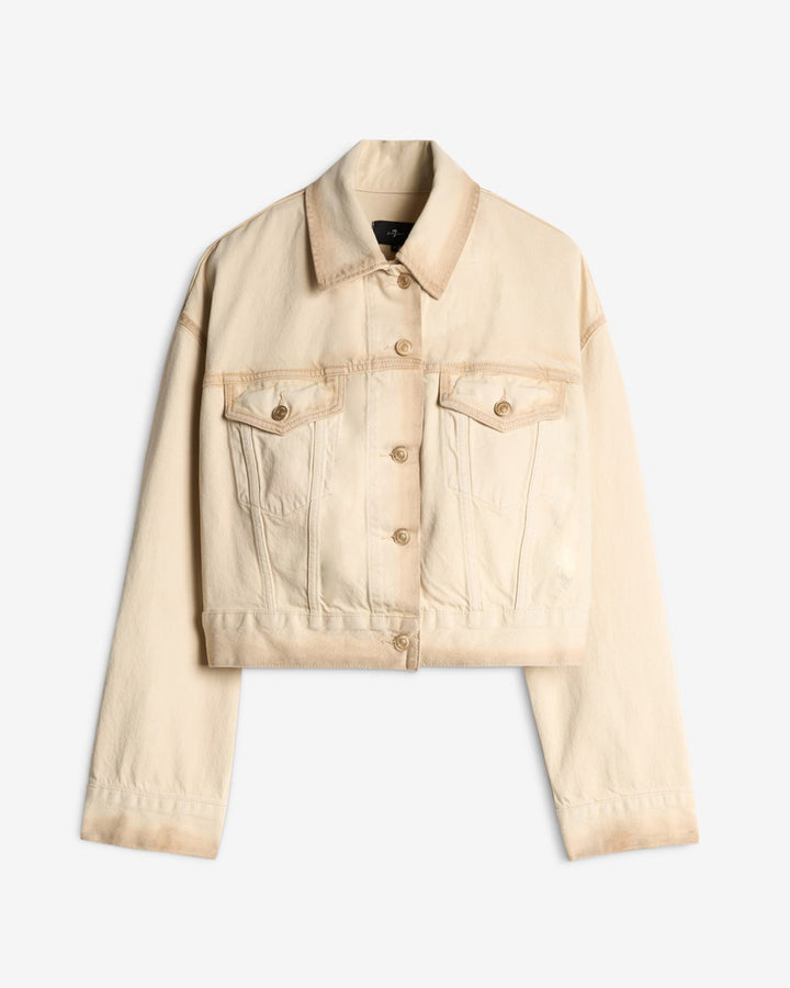 ジャケット 7 For All Mankind OLI TRUCKER SAHARA JACKET 7 For All Mankind Oli Trucker Sahara Jacket | JSCKC650SH00LIGHT