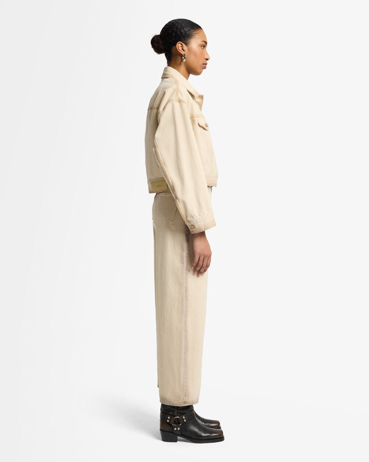 アウターその他 [MATINKIM]button up weed crop jacket in ivory BUTTON UP TWEED CROP JACKET IN IVORY – Matin Kim