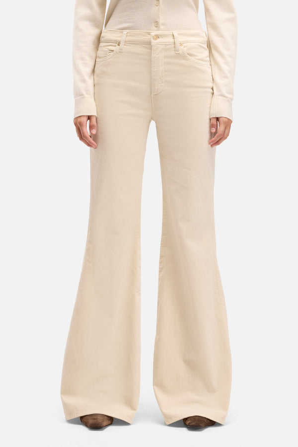 Velvet Retro Flare in Natural