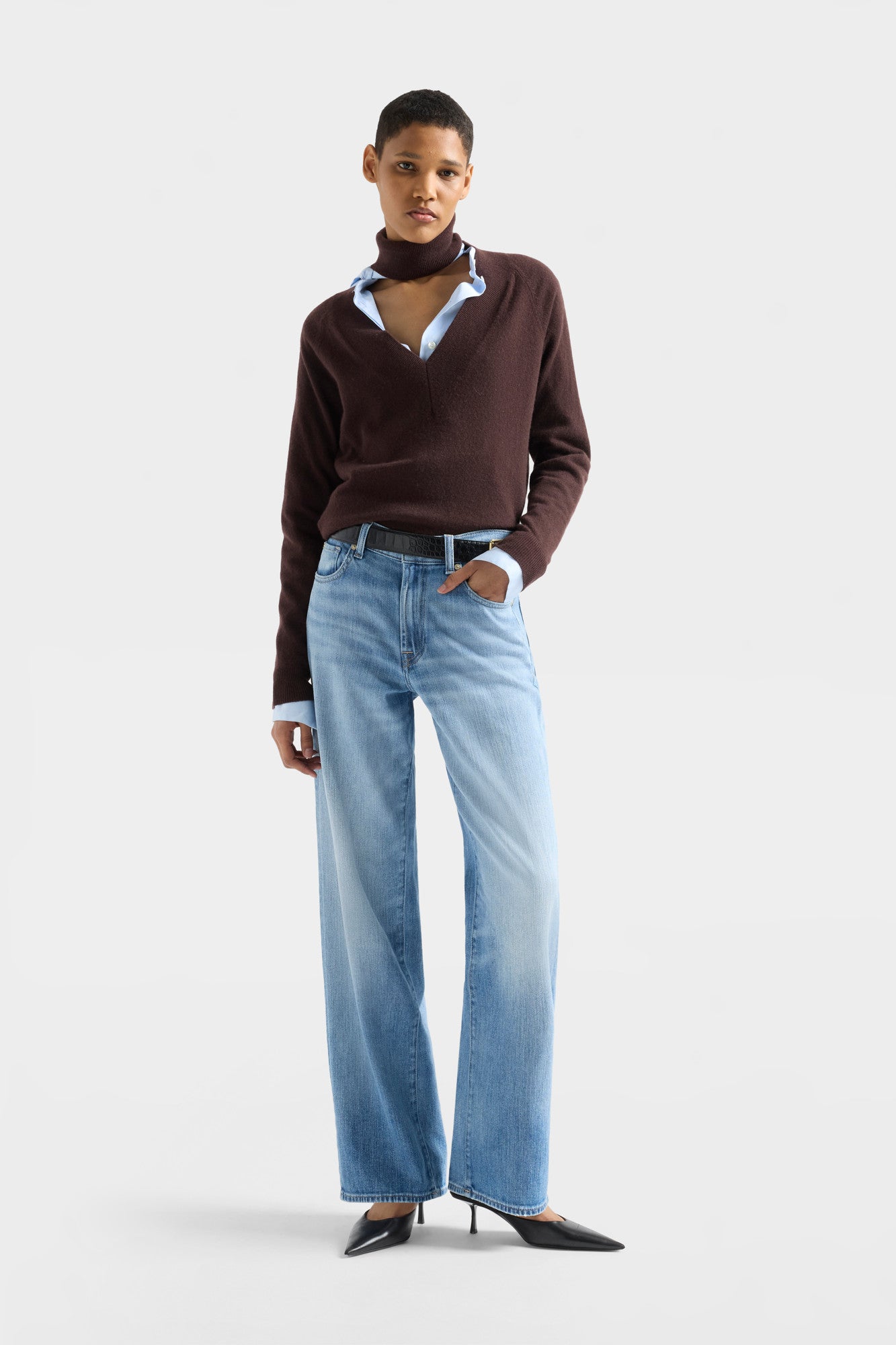 STOVEPIPE STRAIGHT in Airweft Chill Wave | 7 For All Mankind